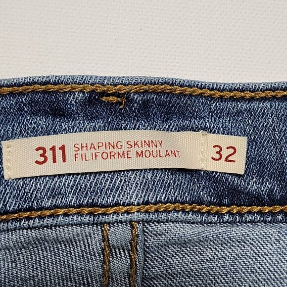 Levi's 311 Medium Wash Stretch Denim High Rise Shaping Skinny Jeans - Picture 6 of 9